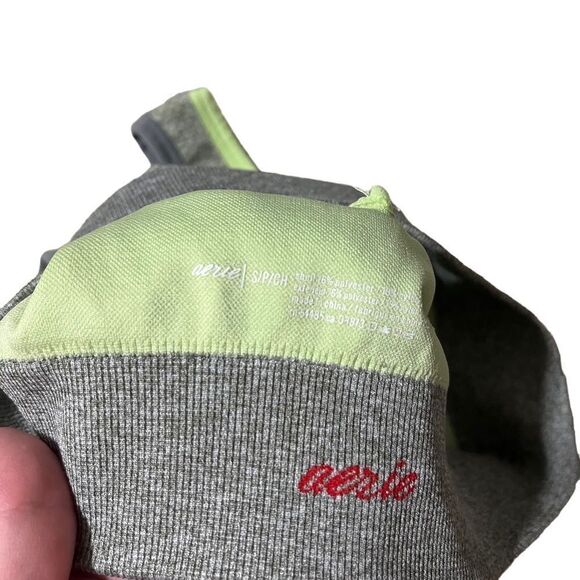 Aerie S sports bra small gray light green seamless NWOT lounge athletic gym - Picture 5 of 5